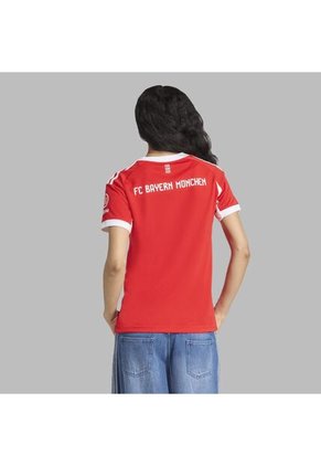Camiseta Adidas Mujer Local FC Bayern 25/26 - Rojo - Blanco