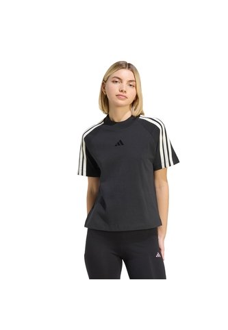 Camiseta Negra Adidas Kit 3 Rayas Mujer adidas Performance
