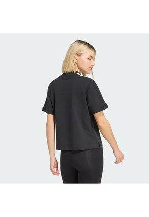 Camiseta Negra Adidas Kit 3 Rayas Mujer