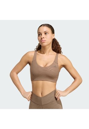 Top Entrenamiento Beige Adidas Graphic All Me Essentials Mujer