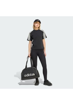 Camiseta Negra Adidas Kit 3 Rayas Mujer