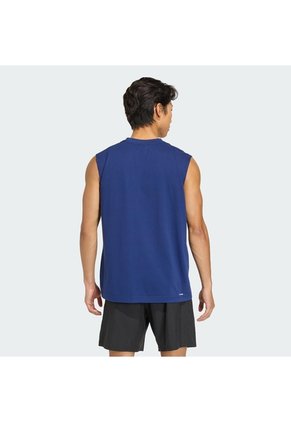 Camiseta Entrenamiento Azul Adidas Sin Mangas Workout Essentials Feelready Hombre