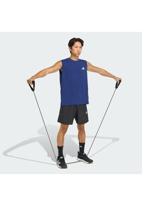 Camiseta Entrenamiento Azul Adidas Sin Mangas Workout Essentials Feelready Hombre