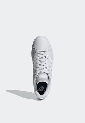 Tenis Lifestyle Gris Claro-Blanco adidas Performance Grand Court Base 2.0