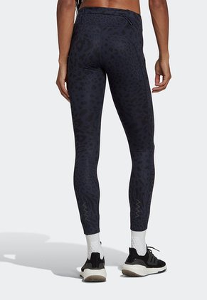 Leggings Azul-Negro adidas Performance 7/8 FastImpact Running Leopardo