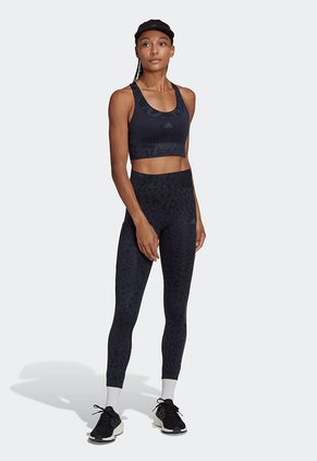 Leggings Azul-Negro adidas Performance 7/8 FastImpact Running Leopardo
