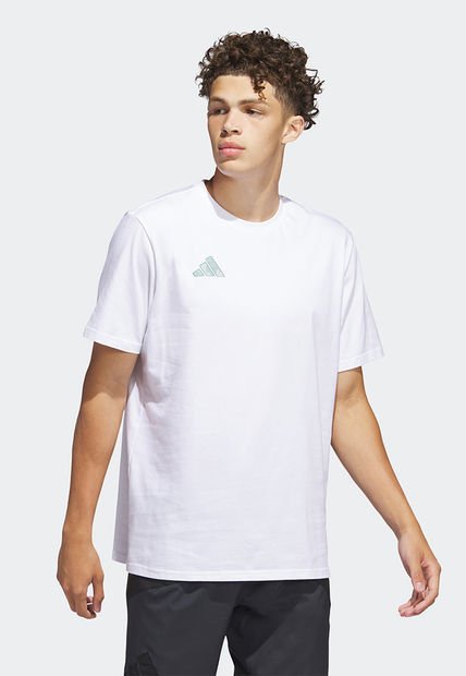 Camiseta Blanco-Verde Menta adidas Performance Worldwide Hoops City Basketball