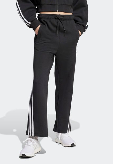 Pantalón Negro-Blanco adidas Performance Future Icons 3-Stripes Wide Leg