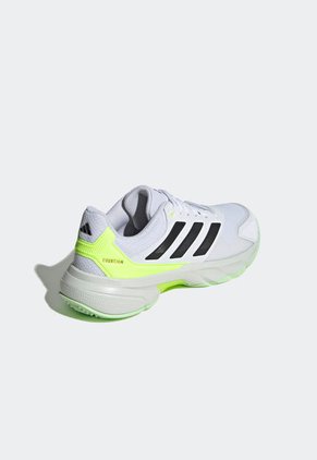 Tenis para Tennis Blanco-Negro-Verde Neón adidas Performance Courtjam Control 3