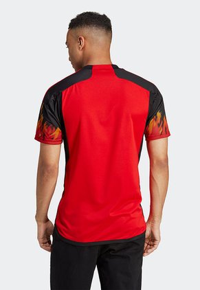 Camiseta Rojo-Negro-Amarillo adidas Performance Bélgica Local 2022