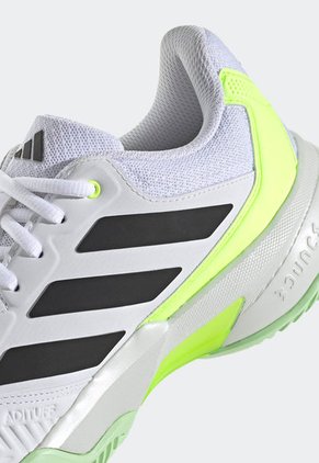 Tenis para Tennis Blanco-Negro-Verde Neón adidas Performance Courtjam Control 3