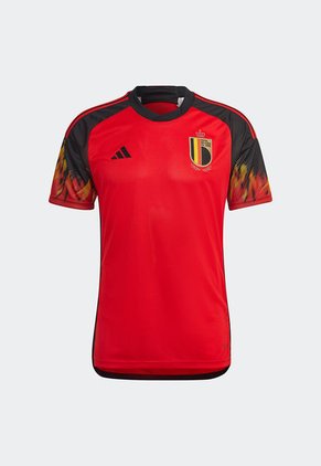 Camiseta Rojo-Negro-Amarillo adidas Performance Bélgica Local 2022