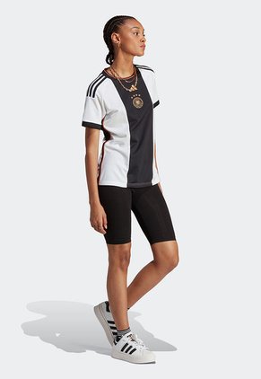 Camiseta Blanco-Negro-Dorado adidas Performance Alemania 22 Local