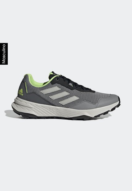 Tenis Trail Running Gris-Negro-Verde Neón adidas Performance Tracefinder