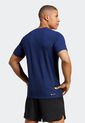 Camiseta Azul-Blanco-Magenta adidas Performance Essentials Seasonal Logo Training de adidas Performance