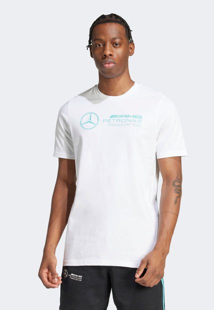 Camiseta Blanco-Turquesa adidas Performance AMG Petronas Formula One Team