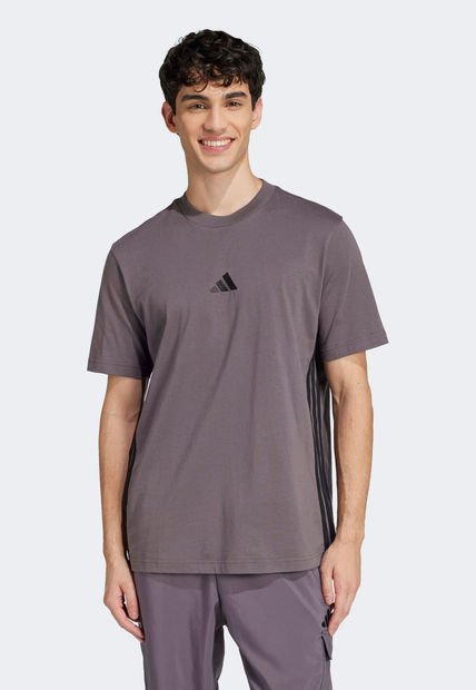 Camiseta adidas Sportswear Essentials 3 Rayas Gris