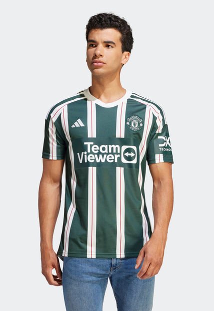 Camiseta Verde-Marfil-Rojo adidas Performance Manchester United 23/24 Visitante