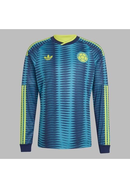 Camiseta Adidas Hombre Visitante Selección Colombia 26 Manga Larga - Azul