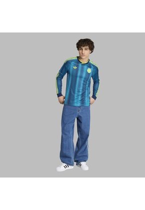 Camiseta Adidas Hombre Visitante Selección Colombia 26 Manga Larga - Azul