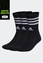 Medias X3 Negro-Blanco adidas Performance Cushioned 3 rayas de adidas Performance