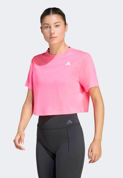 Camiseta adidas Performance Train Essentials Boxy Rosa