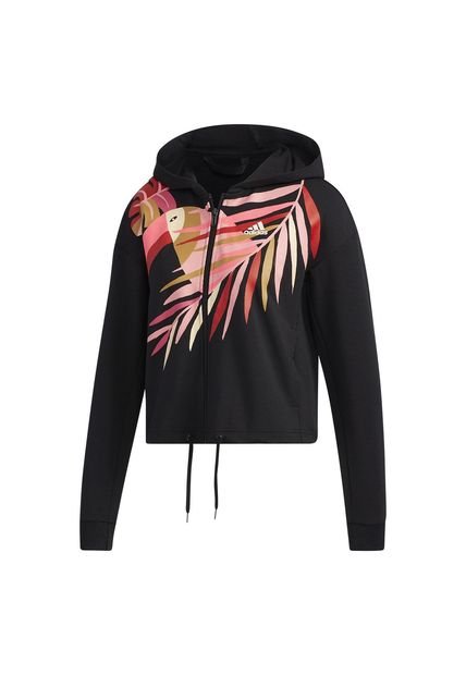 Buzo Training Adidas X Farm Rio - Negro-Rosa