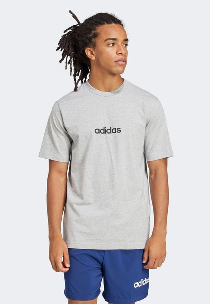Camiseta adidas Sportswear Essentials Linear Single Gris