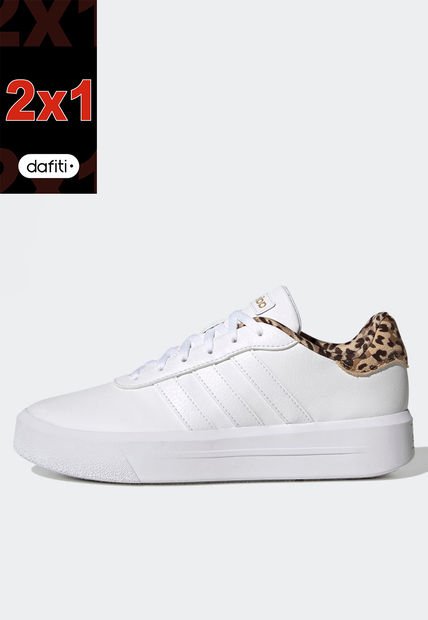 Tenis adidas Sportswear Court Plataforma Blanco