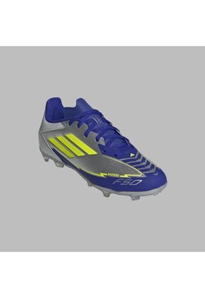 Guayos Adidas Kids F50 Club FG/MG-Plateado/Azul