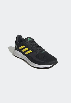 Tenis Running Gris-Blanco-Amarillo adidas Performance Run Falcon 2.0