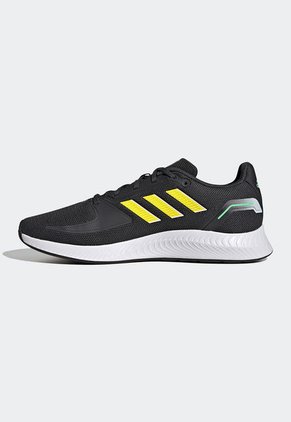 Tenis Running Gris-Blanco-Amarillo adidas Performance Run Falcon 2.0