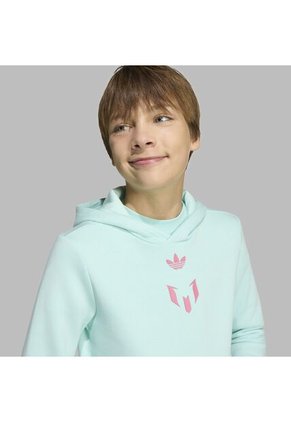 Buzo Adidas Niños Con Capucha Messi  - Turquesa