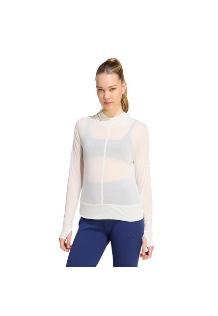 Polera Manga Larga Training Adultos Blanco