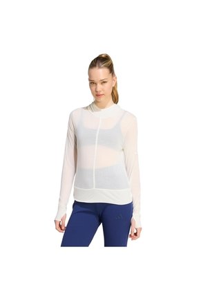 Polera Manga Larga Training Adultos Blanco