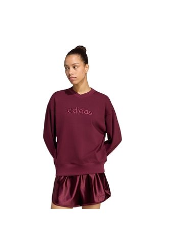 Buzo Vinotinto Adidas Seasonal Essentials Satén Cuello En V Mujer Adidas Sportswear