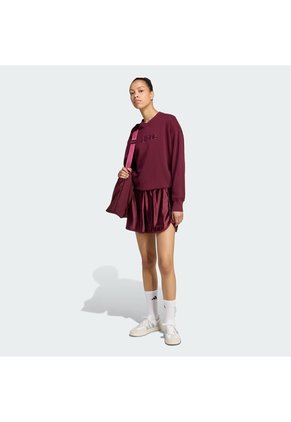 Buzo Vinotinto Adidas Seasonal Essentials Satén Cuello En V Mujer