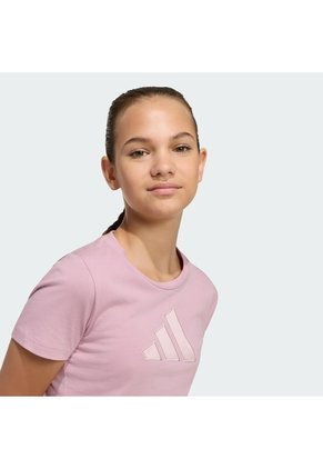 Camiseta Morada Adidas Jg Satin Tee Niñas
