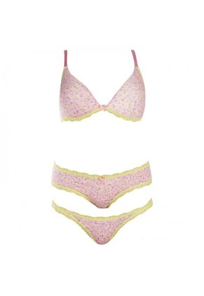 Set Brasier Tanga y Cachetero Adriana Guzmán Rosado-Verde