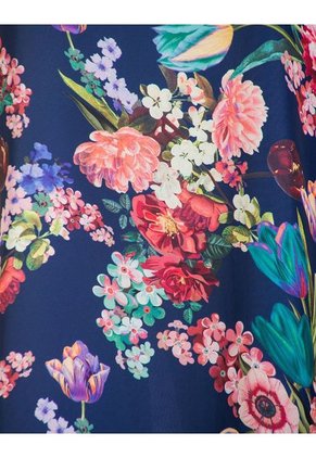 VESTIDO ADRISSA PLUS SIZE TALEGO FULL ESTAMPADO CON CROCHETA EN MANGAS