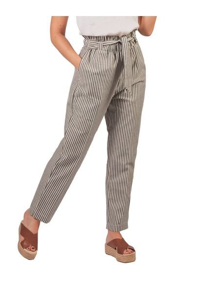 PANTALÓN ADRISSA BOLSA DE PAPEL CON ANUDADO A RAYAS