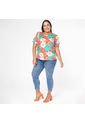 BLUSA ADRISSA TALLAS GRANDES ESTAMPADO FLORES de Adrissa