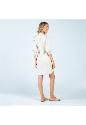 VESTIDO CAMISERO PARA MUJER EFECTO LINO