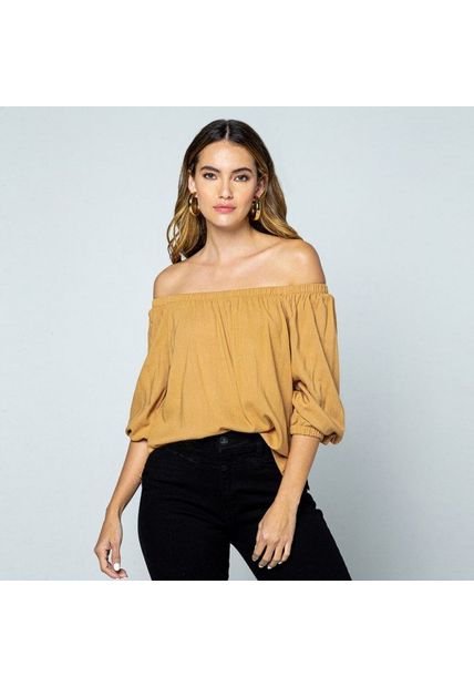 BLUSA ESCOTE BANDEJA PARA MUJER CON ELÁSTICO