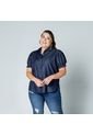BLUSA TALLAS GRANDES CHAMBRAY MANGA de Adrissa