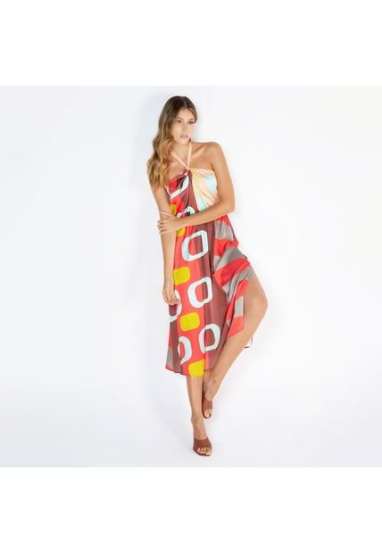 VESTIDO MIDI PARA MUJER ESTAMPADO EXCLUSIVO ADRISSA