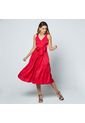VESTIDO ROJO PARA MUJER CELEBRACION EN TAFETA de Adrissa