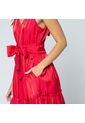 VESTIDO ROJO PARA MUJER CELEBRACION EN TAFETA de Adrissa