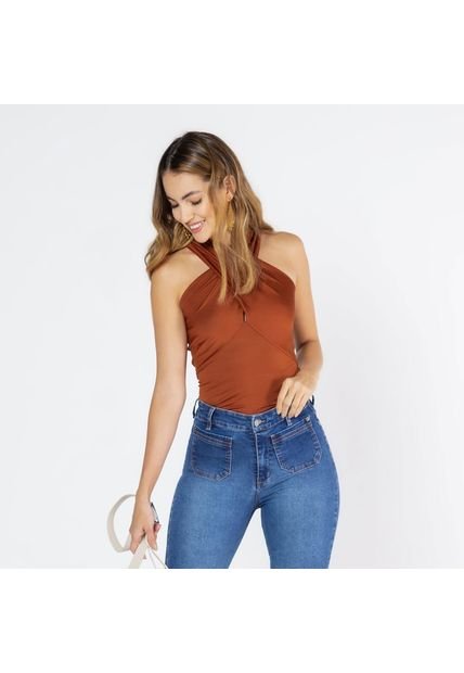 BLUSA PARA MUJER CUELLO HALTER ENTORCHADO ADRISSA