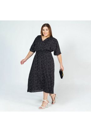 VESTIDO TALLAS GRANDES MIDI ESTAMPADO ADRISSA